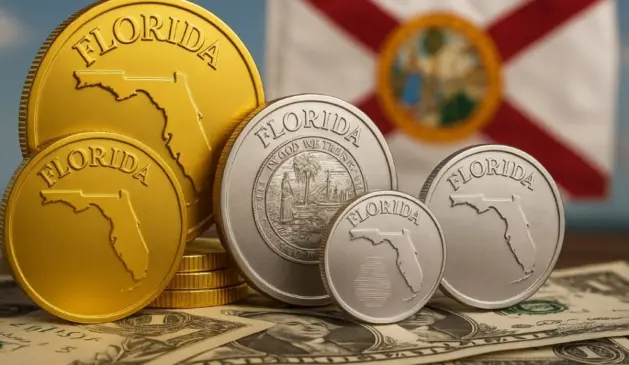Flórida aprova uso de ouro e prata como forma de pagamento a partir de 2026