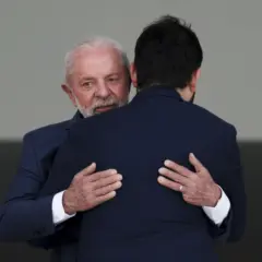 Brasília (DF), 22/04/2025 - O presidente Luiz Inácio Lula da Silva recebe o presidente do Chile, Gabriel Boric, em cerimônia oficial, no Palácio do Planalto. Foto: Marcelo Camargo/Agência Brasil