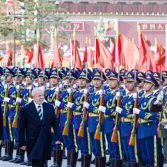 Pequim, China,14.04.2023 - Cerimônia de boas-vindas do presidente Xi Jinping ao presidente Luiz Inácio Lula da Silva e à primeira-dama, Janja Lula da Silva, no Grande Palácio do Povo, em Pequim. Foto: Ricardo Stuckert/PR
