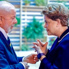 Rio de Janeiro(RJ), 23.07.2024 - Presidente da República, Luiz Inácio Lula da Silva, durante encontro com a Presidenta do NBD e Ex-Presidenta da República, Dilma Rousseff, antes da sessão de abertura da Reunião Ministerial da Força Tarefa do G20 para o Estabelecimento de uma Aliança Global contra a Fome e a Pobreza, na sede da ONG Ação da Cidadania. Foto: Ricardo Stuckert/PR