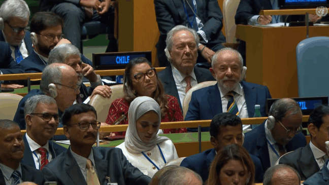 Lula e Janja não aplaudem Trump em fala sobre necessidade de resgatar reféns do Hamas